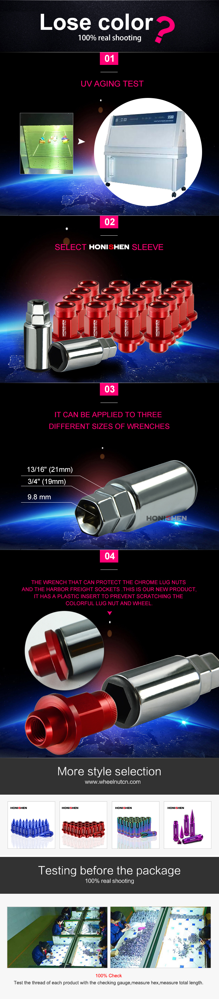 22mm Hex Aluminum Car Wheel Nut