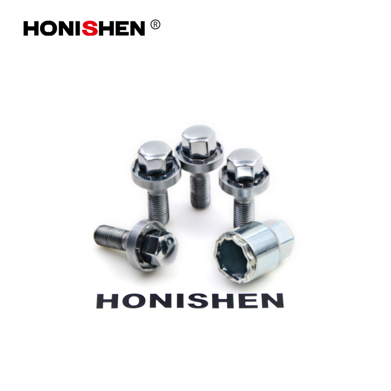 2021 New Fashion 1.02" Shank Concial Seat Dacromet Wheel Lug Lock Bolts 81026