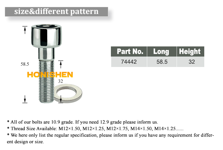 Wheel Lock Lug Bolts