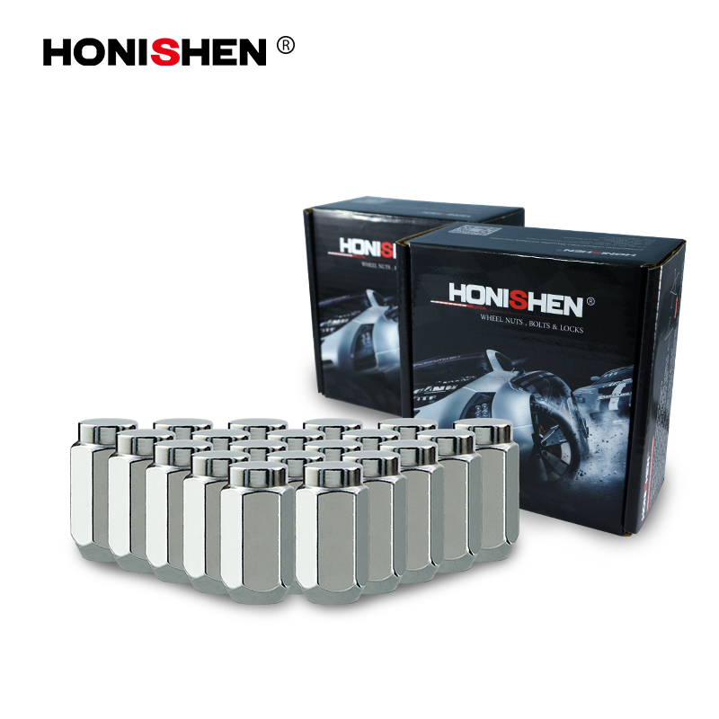 Chrome Finish 19 Hex Dualie Wheel Lug Nuts 12304