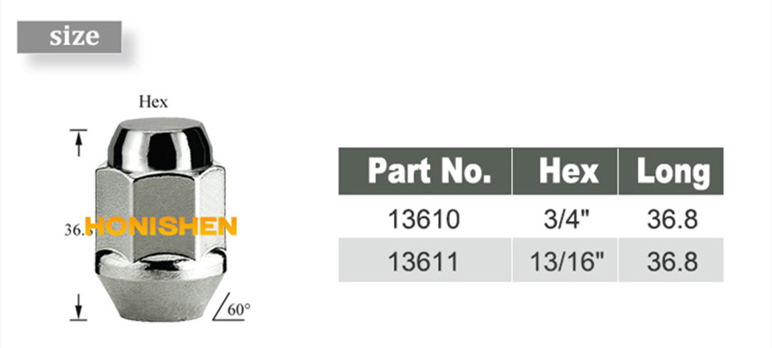 Cold Forged Chrome wheel Nut