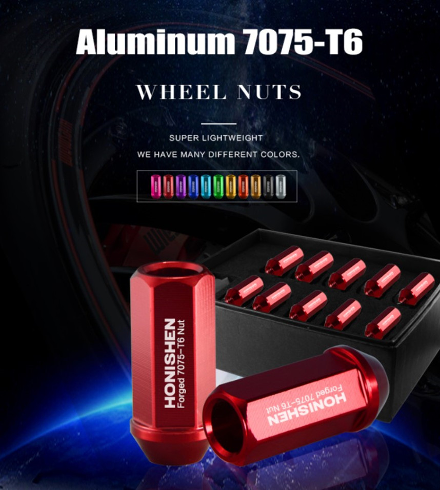 Aluminum wheel nuts