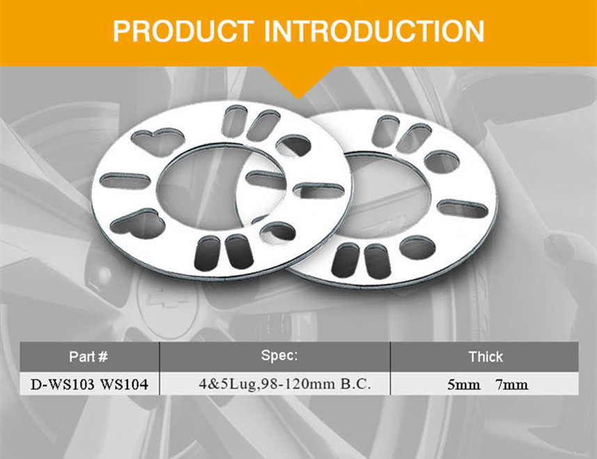 5mm 7mm Thick Wheel Spacers