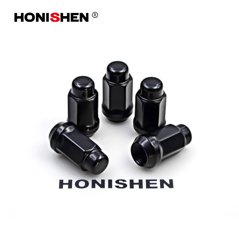 15742 Black Cap Lug Nuts 611-145.1