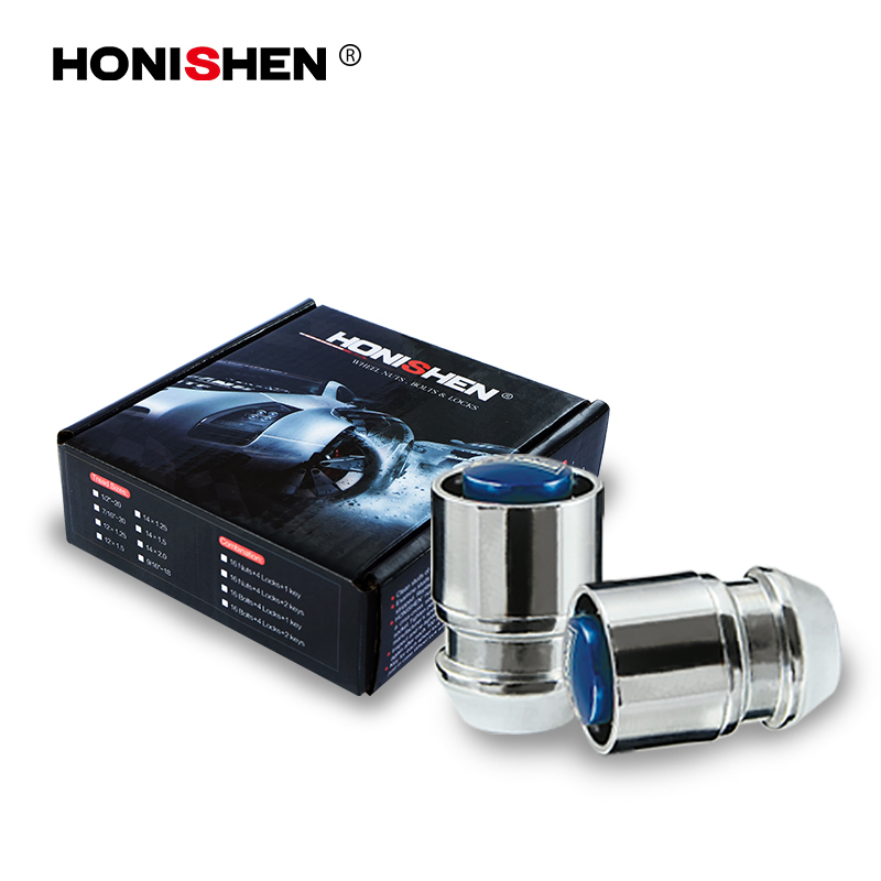 Blue aluminium Cap Wheel Nut locks 46100BU