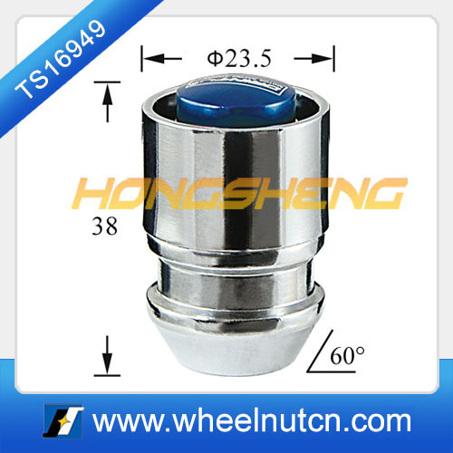 Blue aluminium Cap Wheel Nut locks 46100BU