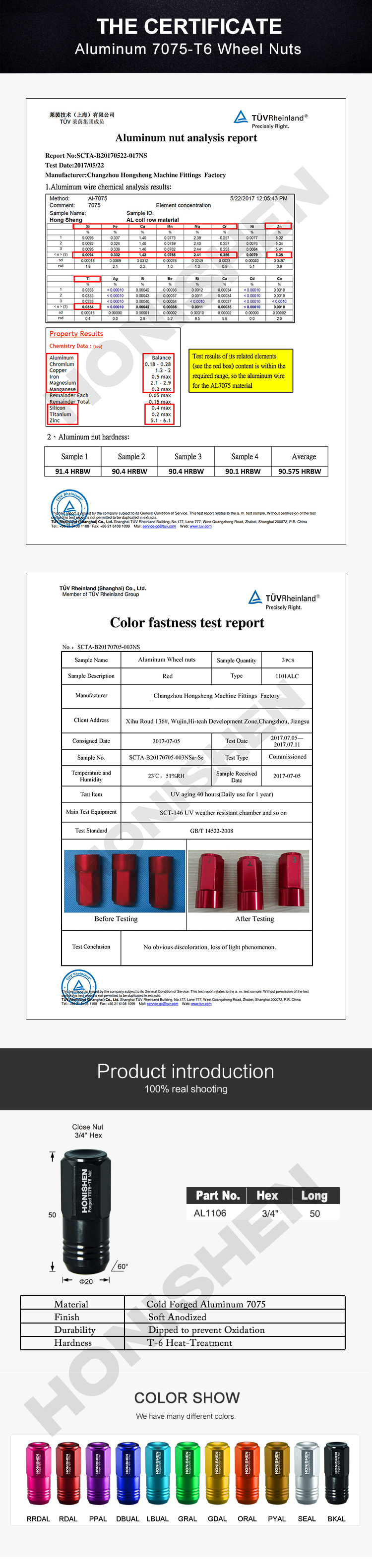  Aluminum Color wheel nut 
