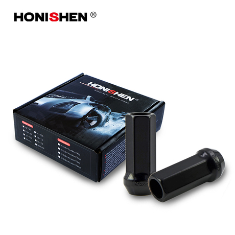 2/3" Hex 2.76" Matte Black Extended Rays Lug Nuts 11345