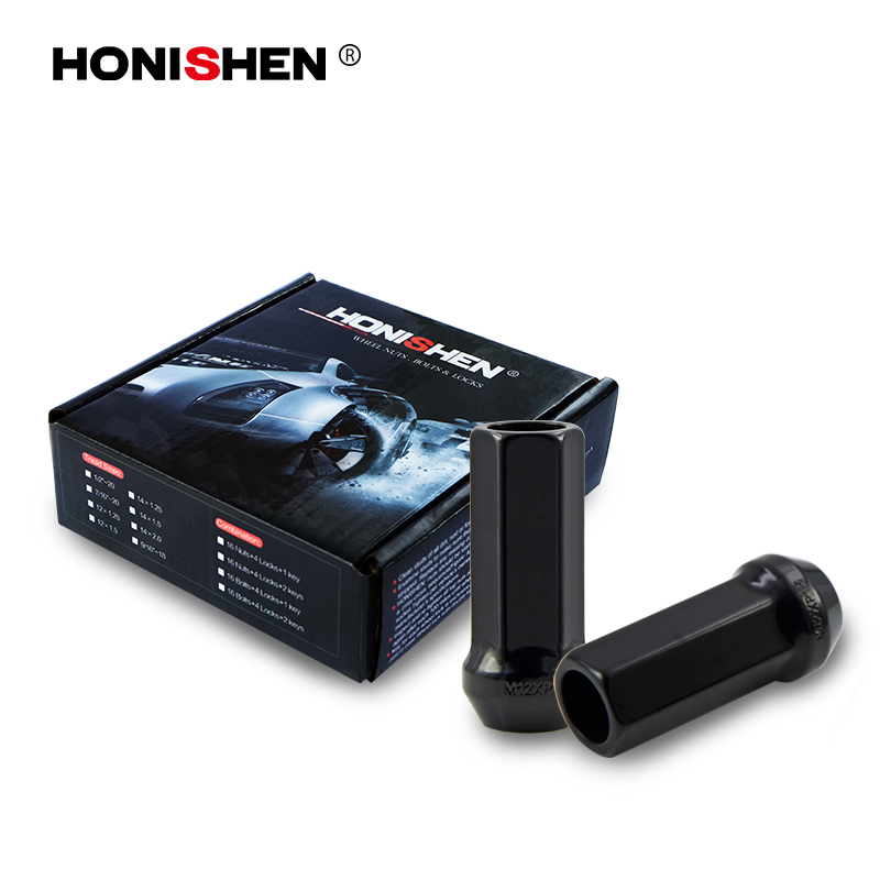 2/3" Hex 1.89" Matte Black Rays Lug Nuts 11346
