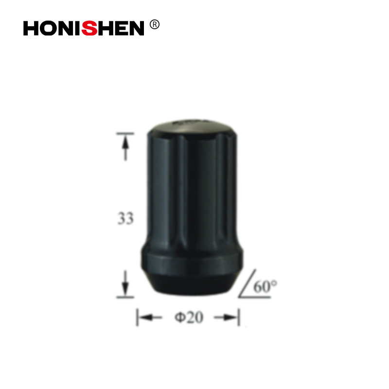 Black Close End Spline Tire Nuts 49032BKE