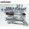 37pcs 1/2" Dr. Cr-V Steel Combination Wrench Ratchet Sockets Sets DGTT19