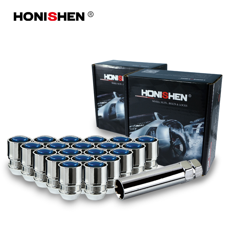 Blue aluminium Cap Wheel Nut locks 46100BU