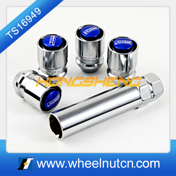 Blue aluminium Cap Wheel Nut locks 46100BU
