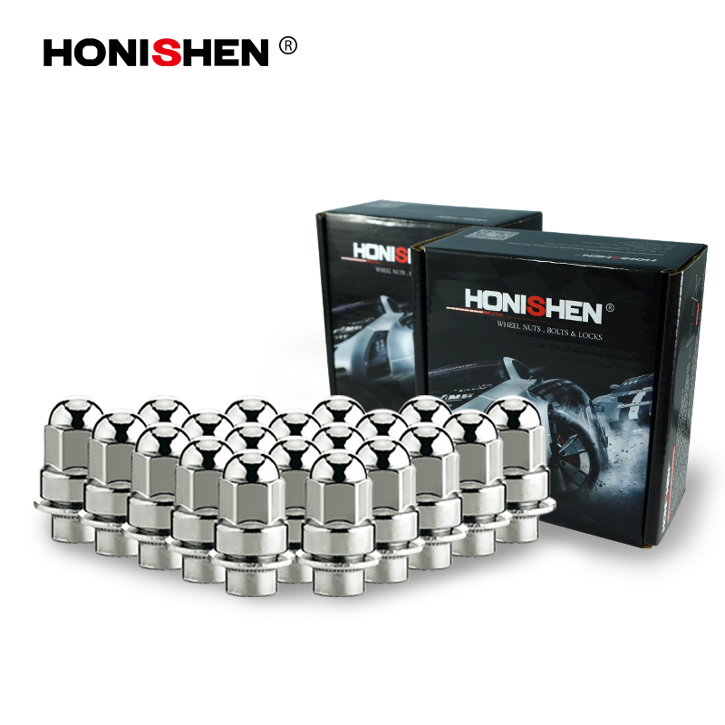 8 Grade 13/16" Hex Dome Shank Wheel Nuts 17320