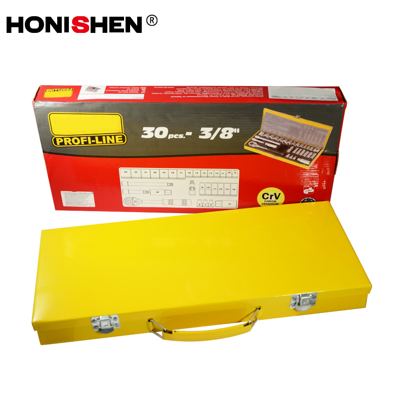 30pcs 3/8" Dr. Cr-V Steel Matt Chrome Plating Sockets Sets DGTT20