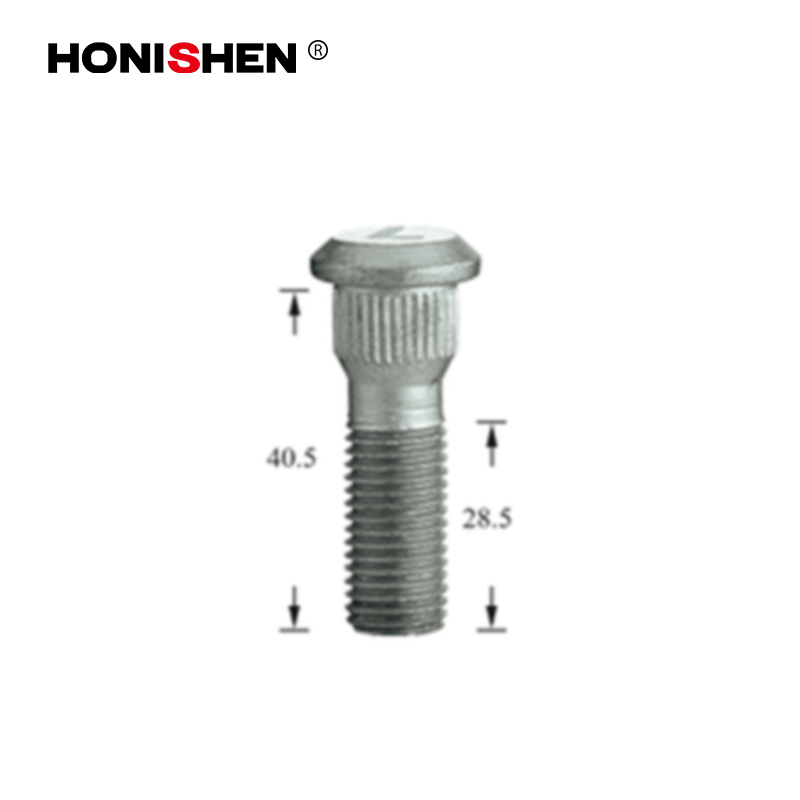 M12x1.5 Car Steel Wheel Knurl Studs WS-807