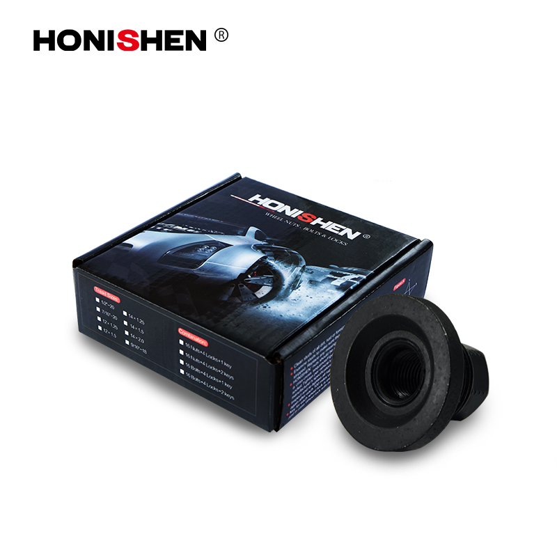 11334BK 7/8" Hex 1.30" Flat Seat Dual Thread Truck Wheel Lug Nuts 611-202.1