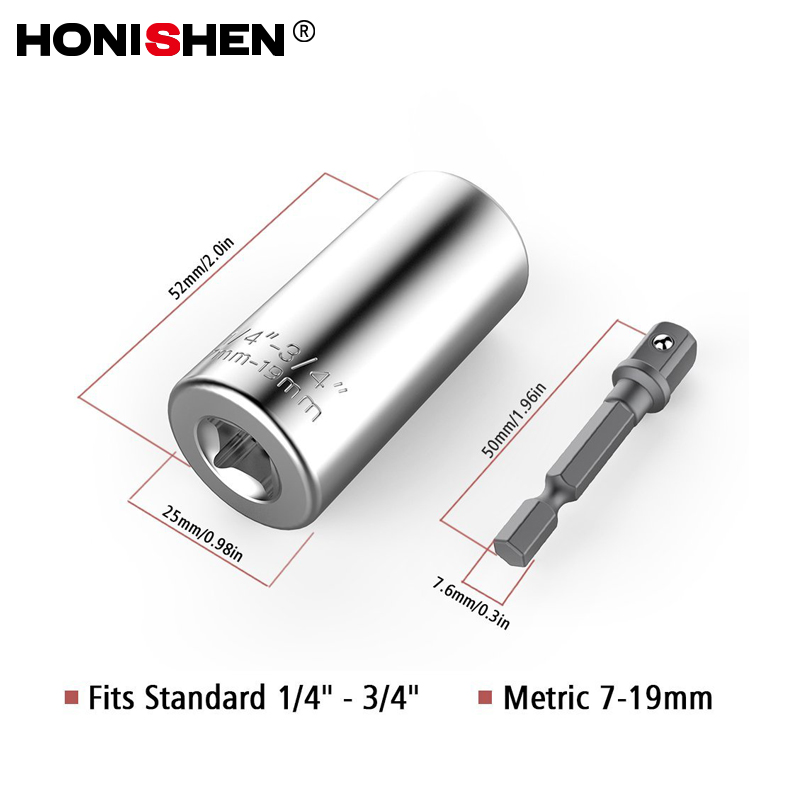 7-19mm Multi-Function Ratchet Grip Universal Socket DGTT10