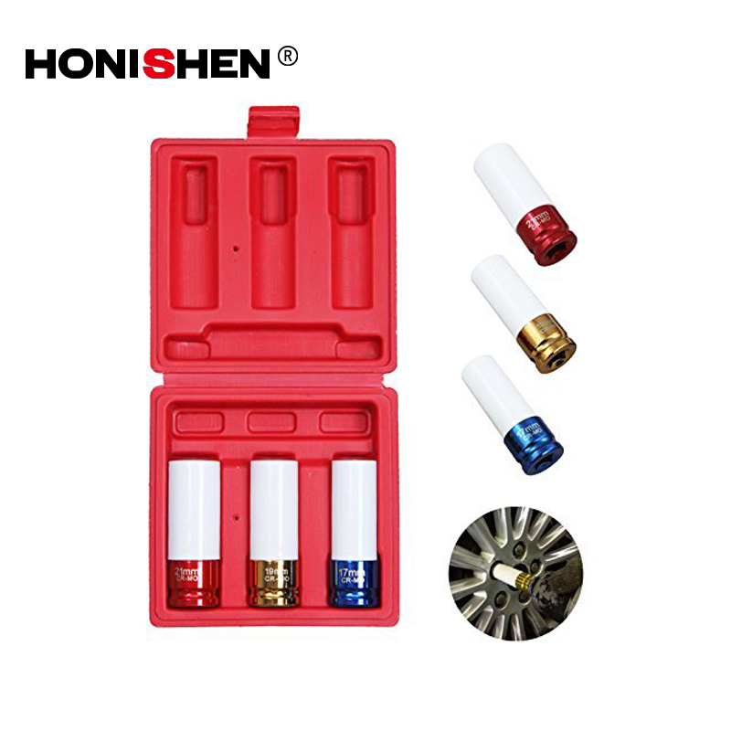 3pcs 1/2" CR-MO Impact Socket Sets with Protective Sleeve DGTT16
