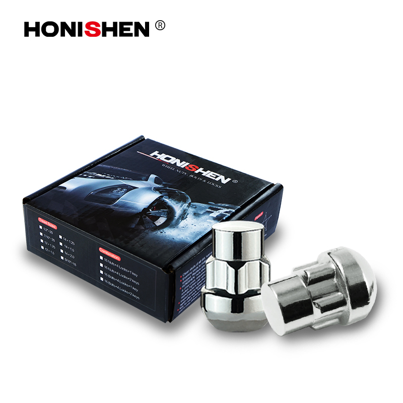 4 Nuts+1 Key 1.30" Radius Seat SR12 Locking Lug Nuts 43000R