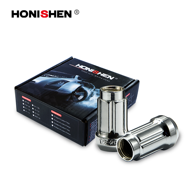 1/2"-20 Chrome Spline Wheel Nuts 49037