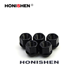 3/4" Hex 0.83" Matte Black Cone Lug Nuts 11300BKE