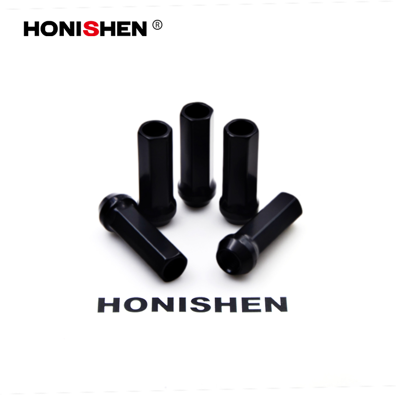 2/3" Hex 2.36" Matte Black Rays Extended Lug Nuts 11344