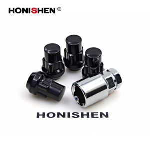 Universal 1.38" Length Black Car Wheel Lug Lock Nut Sets 43001BK