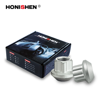 4 Nuts+1 Key 1.06" Open End Dacromet Tire Wheel Lug Lock Nuts 41270DC