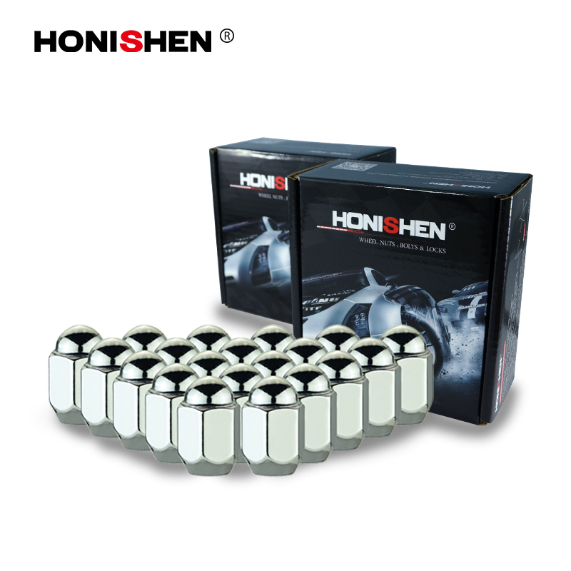Chrome Finish 2pc Hex 21mm Lug Nuts 12401