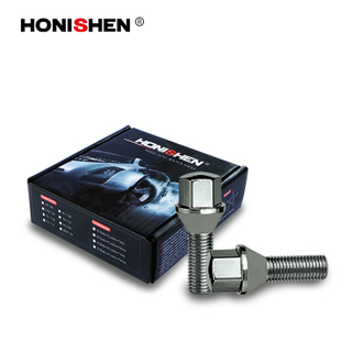 M12*1.5 17mm Hex 39mm Thread Length 10.9 Grade Cone Seat Steel Lug Bolt 93739