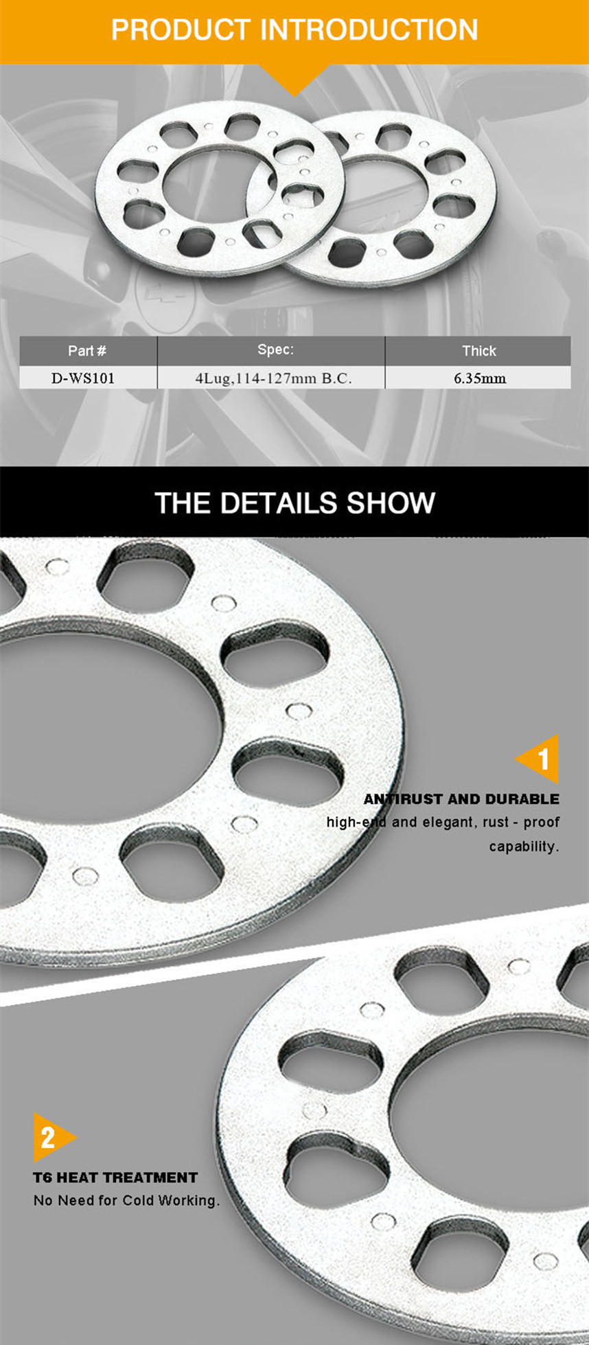 6.35mm Thick Wheel Hub Spacers