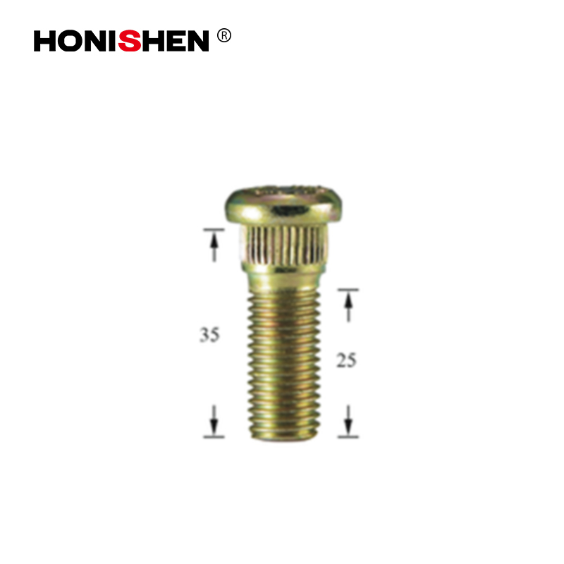 M12x1.5 10.9 Grade Yellow Zinc Knurl Studs WS-104
