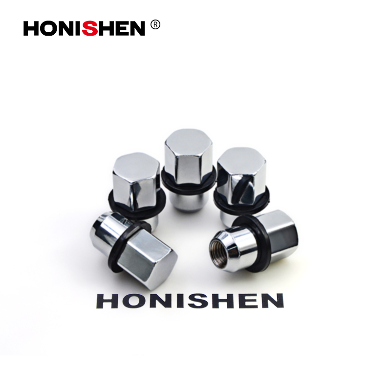 13/16" Hex 1.55" Length Shanked Lug Nuts w/Rubber Washer 15104