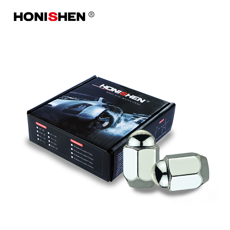 Chrome Finish 2pc Hex 21mm Lug Nuts 12401