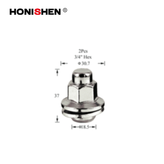 17202 2pcs 3/4" Hex 1.46" Shank Style Lug Nuts w/Washer 611-229.1