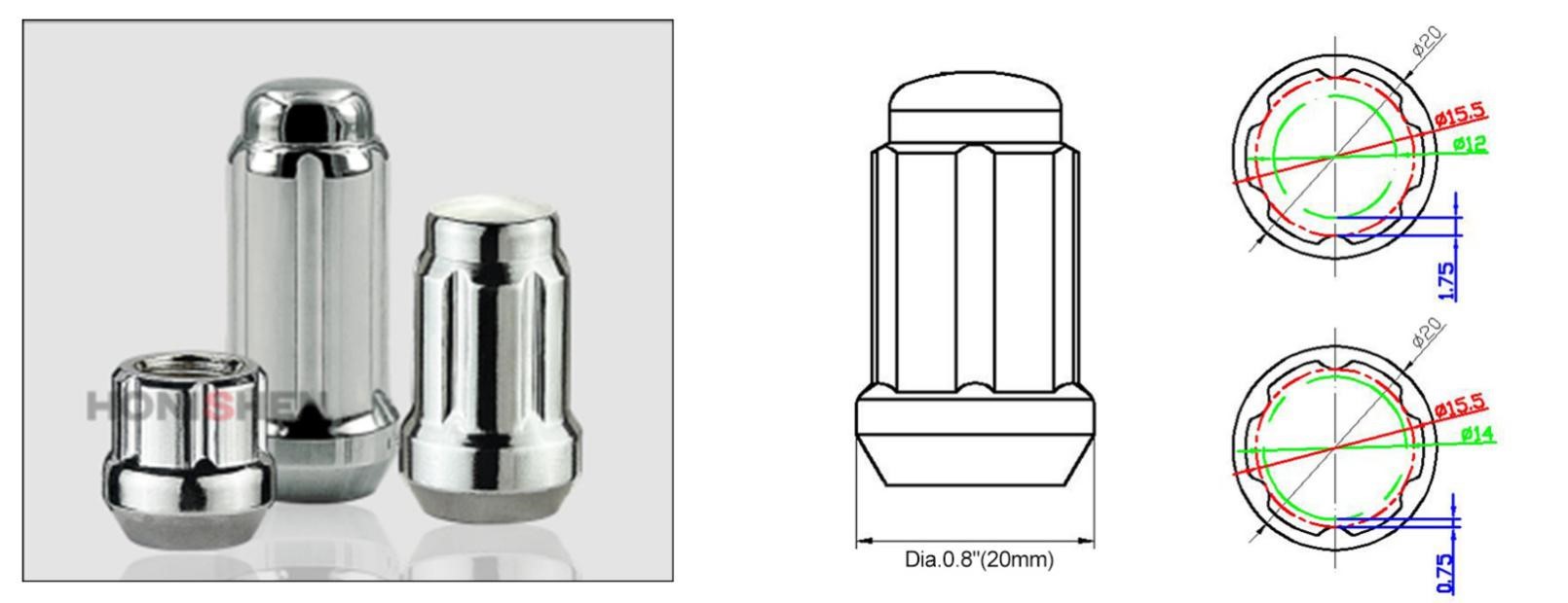 small spline lug nut