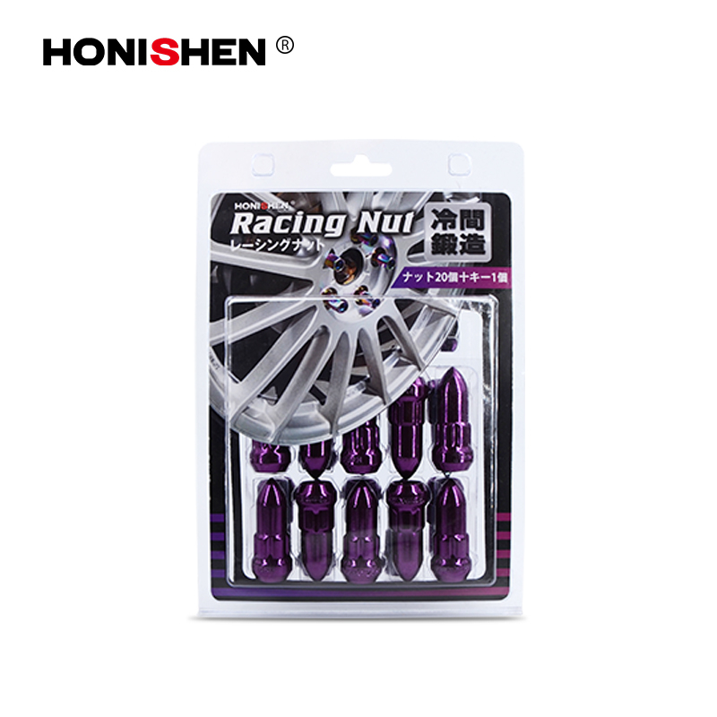 12x1.25 Red Plating Wheel Lug Steel Nuts 49053