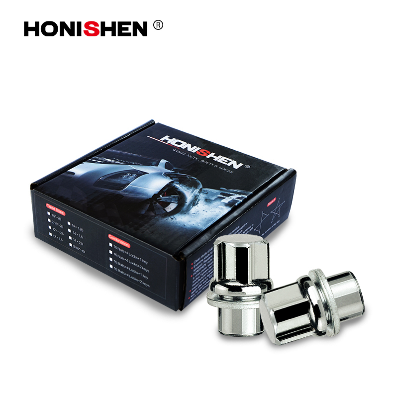 4 Nuts+1 Key 1.46" Mag Locking Lug Nuts Set w/Washer 47121