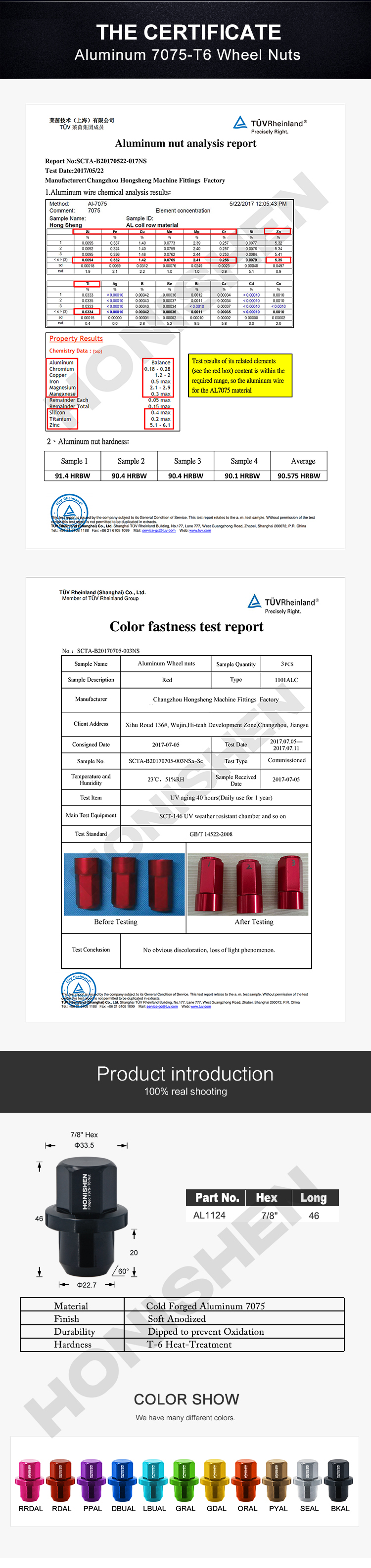 Auto Car Aluminum Wheel Nut