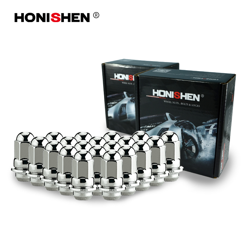 8 Grade 13/16" Hex Dome Mag Lug Nuts w/Washer 17340