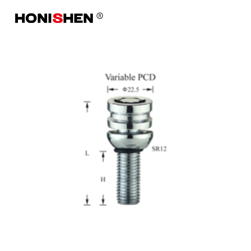 Automative Variable PCD Radius Seat 0.98" Shank Wheel Lock Bolts 12V72425