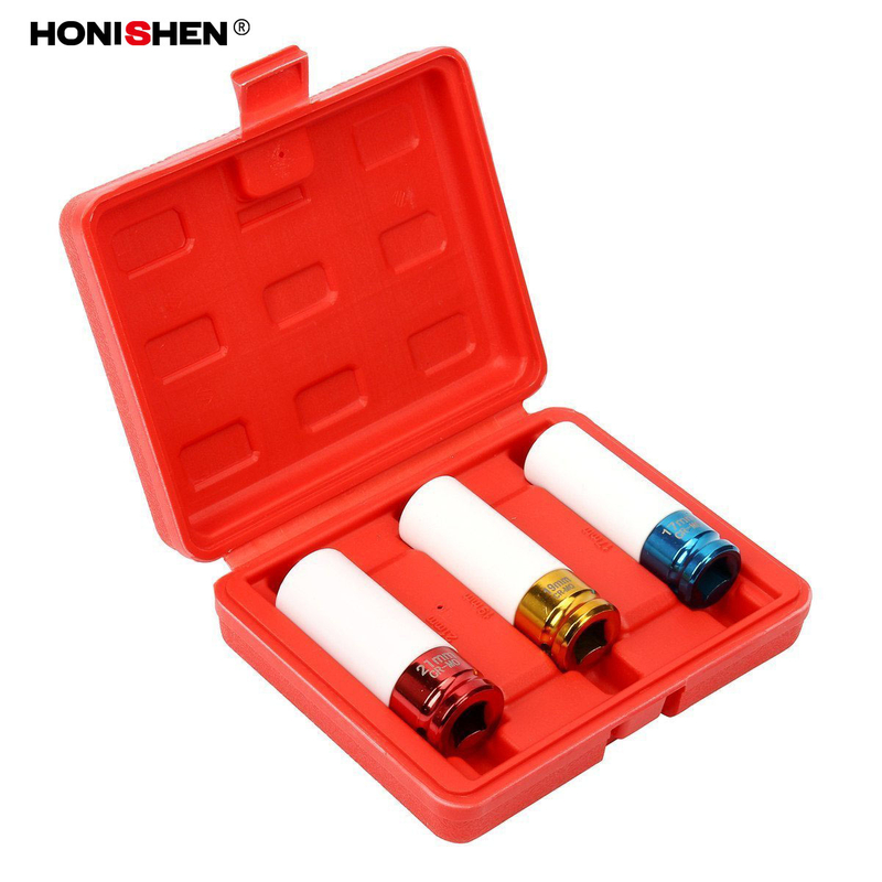 3pcs 1/2" CR-MO Impact Socket Sets with Protective Sleeve DGTT16