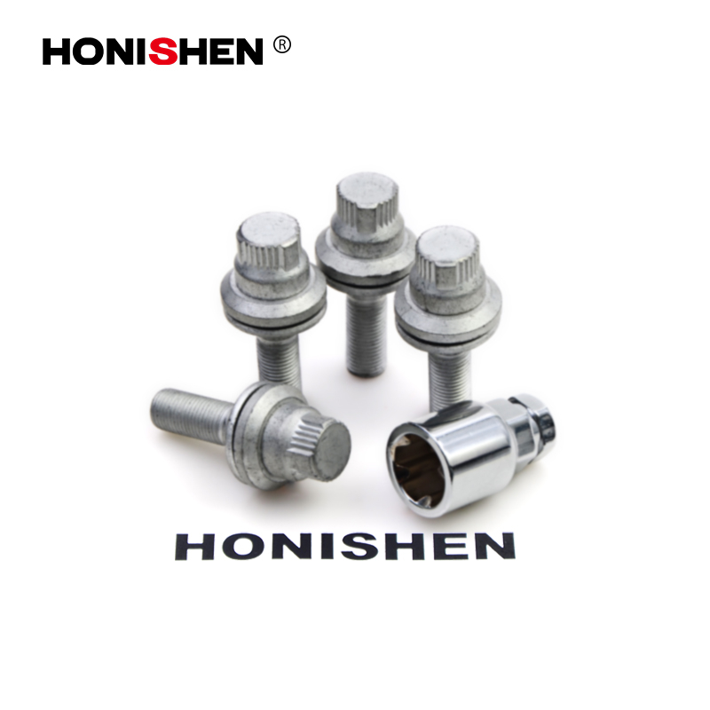 4+1 0.98" Shank Length Zinc Plating Wheel Lock Bolts W/Washer 74502Zn