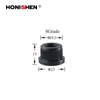 8 Grade 0.59" Open End Flat Seat Black Lug Nuts 11105BK