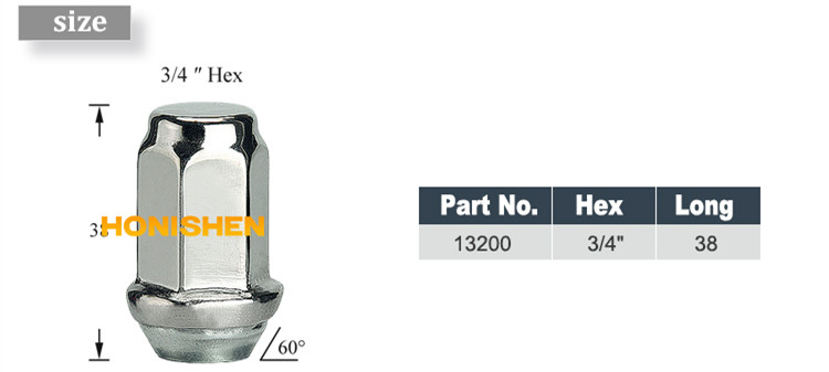 19 Hex SST Cover Lug Nuts