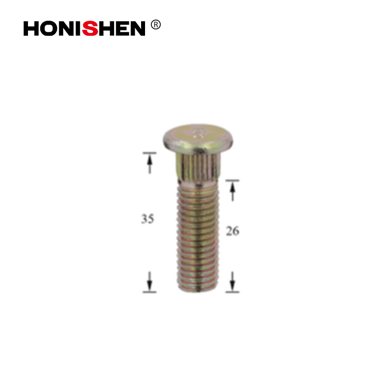 7/16-20 Yellow Zinc Wheel Studs WS-110