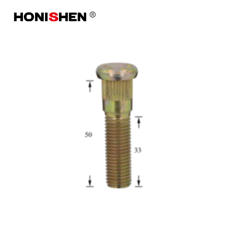 M12x1.5 Yellow Zinc Screw Knurl Studs WS-118