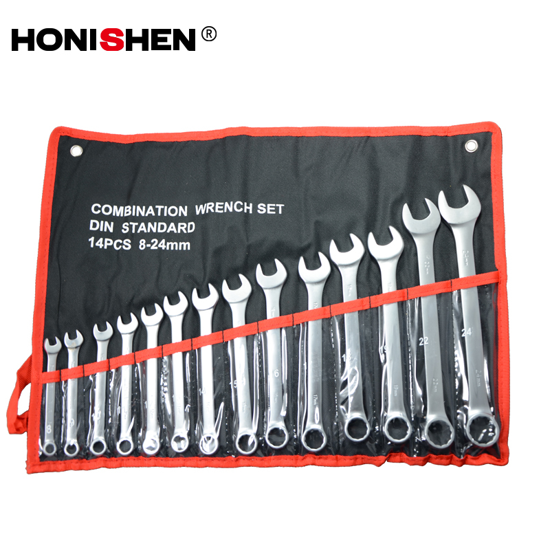 14pcs 1/2" Drive Cr-V Steel Combination Wrench Sets DGTT05